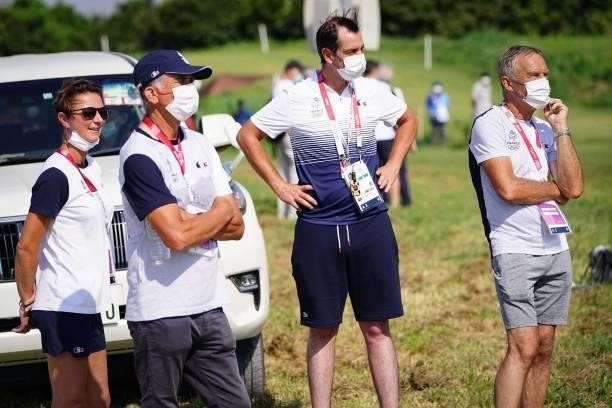 Henk NOOREN, Mathieu BILLOT, Penelpe LEPREVOST et Edouard COUPERIE of France during the Eventing Cross Country Team and Individual at Sea Forest...
