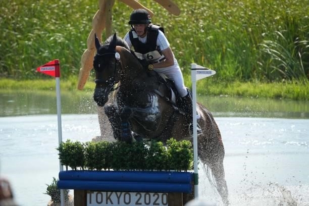 Alexandre Zelenko riding Carlo Grande JR during the Eventing Cross Country Team and Individual at Sea Forest Cross-Country Course on August 1, 2021...