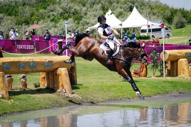 Michael Jung riding Chipmunk FRH during the Eventing Cross Country Team and Individual at Sea Forest Cross-Country Course on August 1, 2021 in Tokyo,...