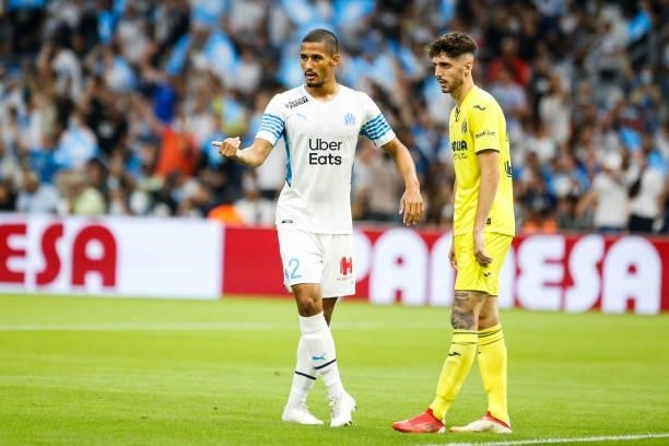 William SALIBA of Marseille and Fer NINO of Villarreal during the friendly football match between Marseille and Villarreal at Orange Velodrome on...