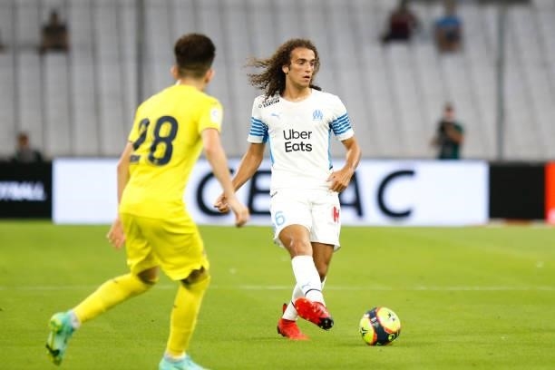 Matteo GUENDOUZI of Marseille during the friendly football match between Marseille and Villarreal at Orange Velodrome on July 31, 2021 in Marseille,...