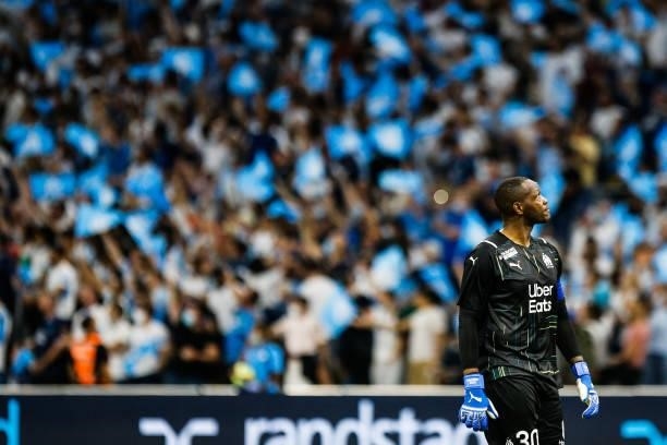 Steve MANDANDA of Marseille during the friendly football match between Marseille and Villarreal at Orange Velodrome on July 31, 2021 in Marseille,...