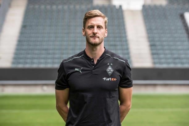 Athletic Coach Markus Mueller pose during the Team Presentation of Borussia Moenchengladbach at Borussia-Park on August 01, 2021 in Moenchengladbach,...
