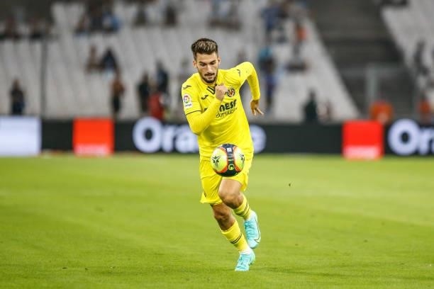 Alex BAENA of Villarreal during the friendly football match between Marseille and Villarreal at Orange Velodrome on July 31, 2021 in Marseille,...