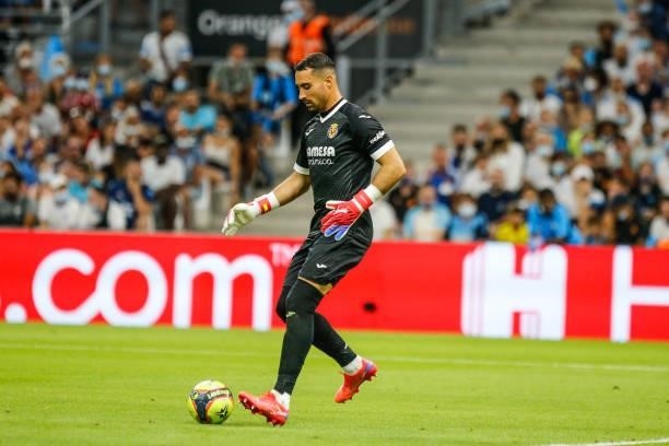 Sergio ASENJO of Villarreal during the friendly football match between Marseille and Villarreal at Orange Velodrome on July 31, 2021 in Marseille,...