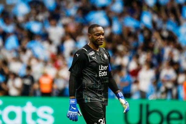 Steve MANDANDA of Marseille during the friendly football match between Marseille and Villarreal at Orange Velodrome on July 31, 2021 in Marseille,...