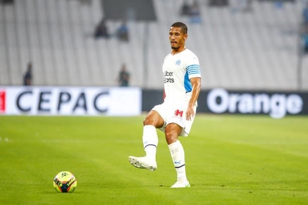 William SALIBA of Marseille during the friendly football match between Marseille and Villarreal at Orange Velodrome on July 31, 2021 in Marseille,...