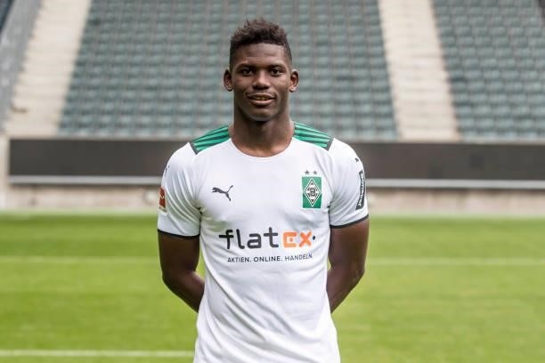 Breel Embolo pose during the Team Presentation of Borussia Moenchengladbach at Borussia-Park on August 01, 2021 in Moenchengladbach, Germany.