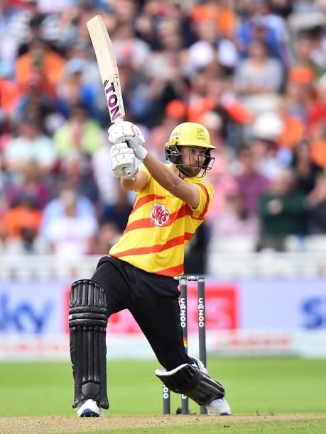 Dawid Malan of the Trent Rockets in action during The Hundred match between Birmingham Phoenix Men and Trent Rockets Men at Edgbaston on August 01,...
