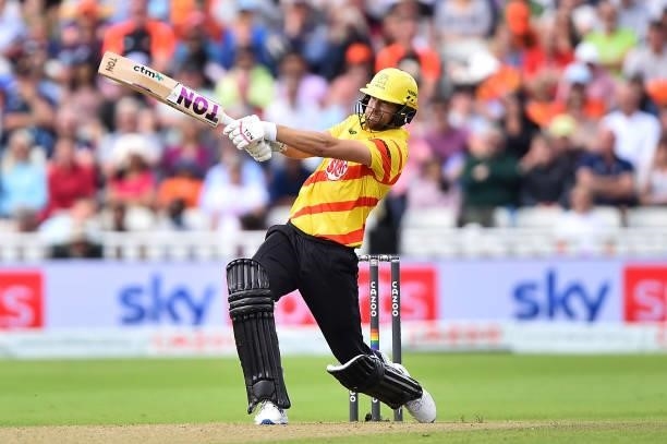 Dawid Malan of the Trent Rockets in action during The Hundred match between Birmingham Phoenix Men and Trent Rockets Men at Edgbaston on August 01,...
