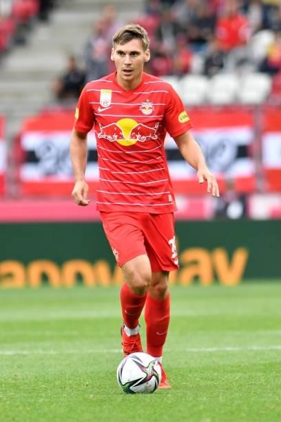 Maximilian Woeber of Salzburg during the Admiral Bundesliga match between FC Red Bull Salzburg and SV Guntamatic Ried at Red Bull Arena on August 1,...