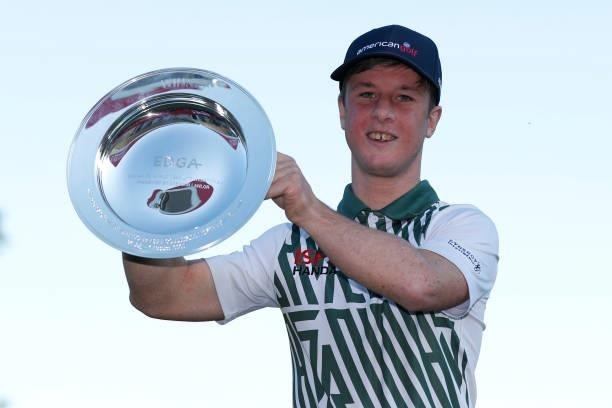 Brendan Lawlor of Ireland poses with the trophy during the final round of the EDGA ISPS HANDA World Disability Invitational at Galgorm Spa & Golf...