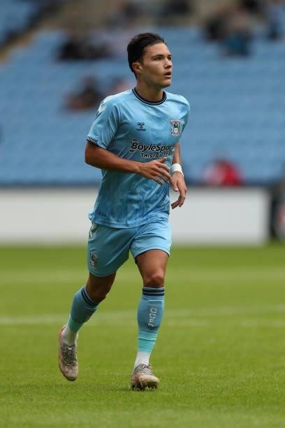 Callum O'Hare of Coventry City during the pre season friendly between Coventry City and Wolverhampton Wanderers at Coventry Building Society Arena on...