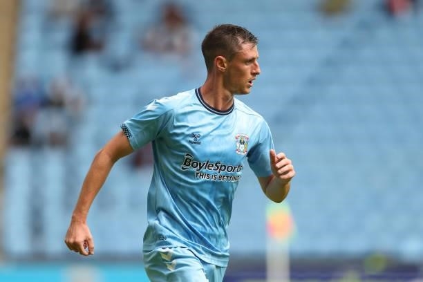 Dom Hyam of Coventry City during the pre season friendly between Coventry City and Wolverhampton Wanderers at Coventry Building Society Arena on...