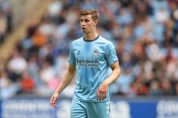 Ben Sheaf of Coventry City during the pre season friendly between Coventry City and Wolverhampton Wanderers at Coventry Building Society Arena on...