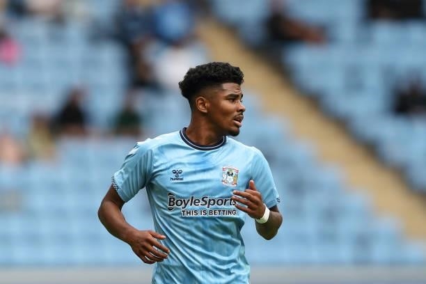 Ian Maatsen of Coventry City during the pre season friendly between Coventry City and Wolverhampton Wanderers at Coventry Building Society Arena on...