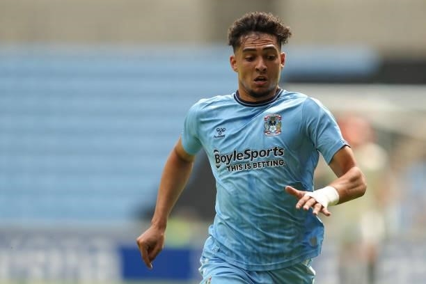 Tyler Walker of Coventry City during the pre season friendly between Coventry City and Wolverhampton Wanderers at Coventry Building Society Arena on...
