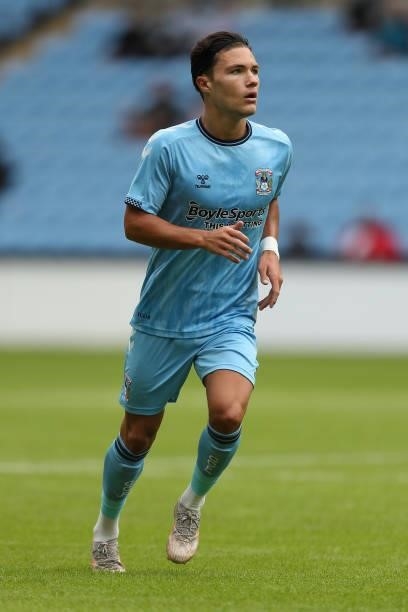Callum O'Hare of Coventry City during the pre season friendly between Coventry City and Wolverhampton Wanderers at Coventry Building Society Arena on...