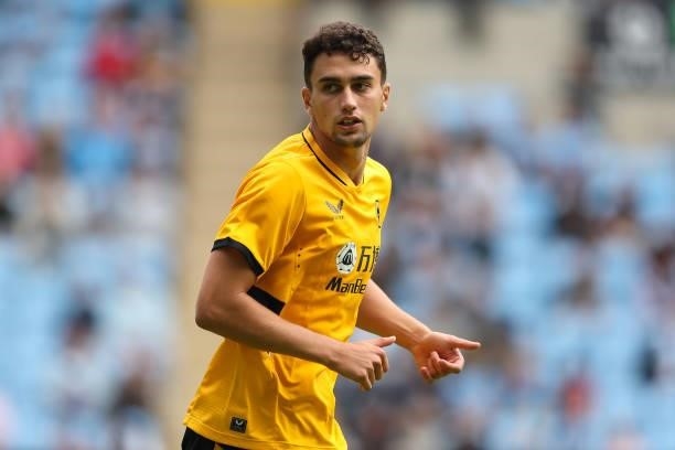 Max Kilman of Wolverhampton Wanderers during the pre season friendly between Coventry City and Wolverhampton Wanderers at Coventry Building Society...