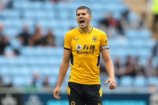 Conor Coady of Wolverhampton Wanderers during the pre season friendly between Coventry City and Wolverhampton Wanderers at Coventry Building Society...