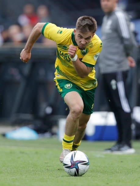 Amar Catic of ADO Den Haag during the Club Friendly match between Feyenoord v ADO Den Haag at the Stadium Feijenoord on August 1, 2021 in Rotterdam...