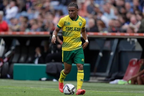 Vicente Besuijen of ADO Den Haag during the Club Friendly match between Feyenoord v ADO Den Haag at the Stadium Feijenoord on August 1, 2021 in...
