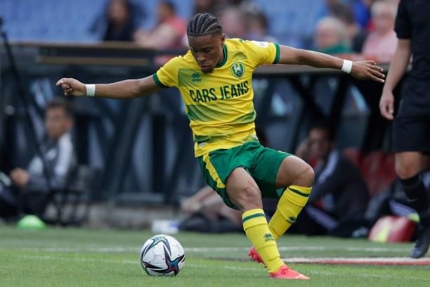 Vicente Besuijen of ADO Den Haag during the Club Friendly match between Feyenoord v ADO Den Haag at the Stadium Feijenoord on August 1, 2021 in...