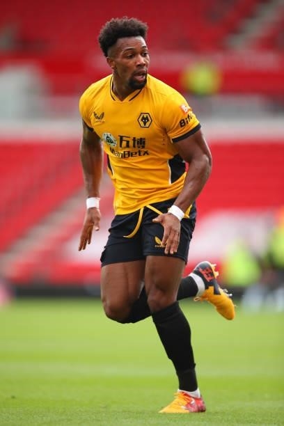 Adama Traore of Wolverhampton Wanderers during the Pre Season Friendly match between Stoke City and Wolverhampton Wanderers at Britannia Stadium on...