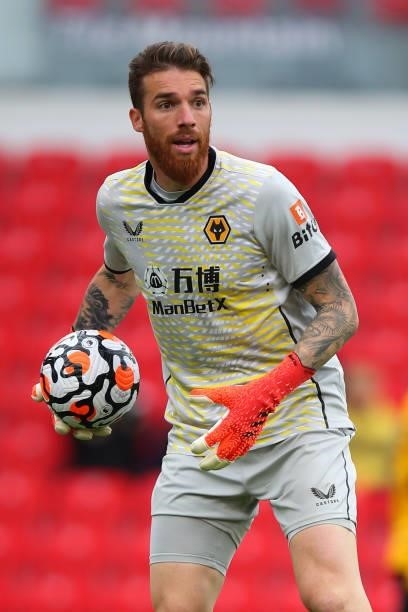 Jose Sa of Wolverhampton Wanderers during the Pre Season Friendly match between Stoke City and Wolverhampton Wanderers at Britannia Stadium on July...