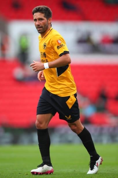 Joao Moutinho of Wolverhampton Wanderers during the Pre Season Friendly match between Stoke City and Wolverhampton Wanderers at Britannia Stadium on...