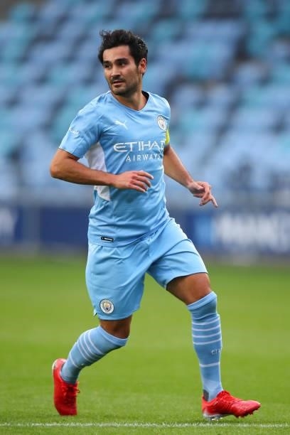 Ilkay Gundogan of Manchester City during the Pre Season Friendly match between Manchester City and Barnsley at Manchester City Football Academy on...