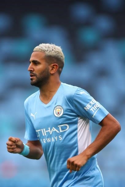 Riyad Mahrez of Manchester City during the Pre Season Friendly match between Manchester City and Barnsley at Manchester City Football Academy on July...