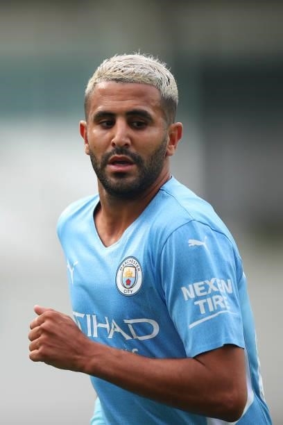 Riyad Mahrez of Manchester City during the Pre Season Friendly match between Manchester City and Barnsley at Manchester City Football Academy on July...