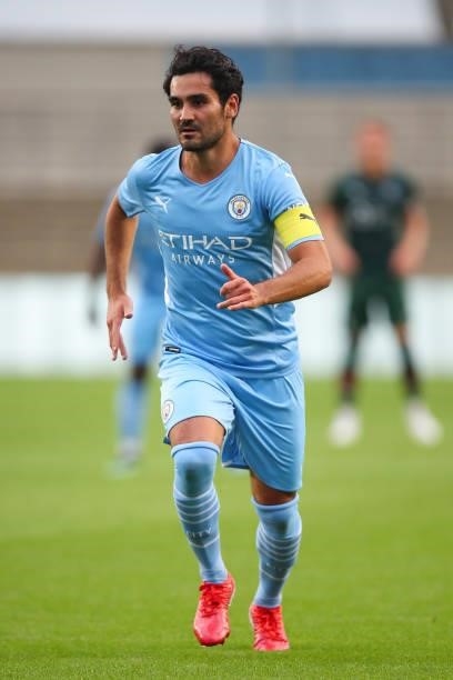Ilkay Gundogan of Manchester City during the Pre Season Friendly match between Manchester City and Barnsley at Manchester City Football Academy on...