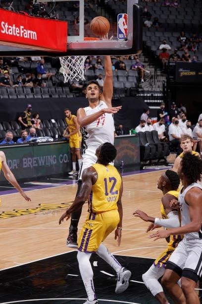 Omer Yurtseven of the Miami Heat shoots the ball against the Los Angeles Lakers during the 2021 California Classic Summer League on August 3, 2021 at...