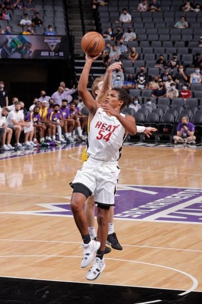 Dru Smith of the Miami Heat shoots the ball against the Los Angeles Lakers during the 2021 California Classic Summer League on August 3, 2021 at...