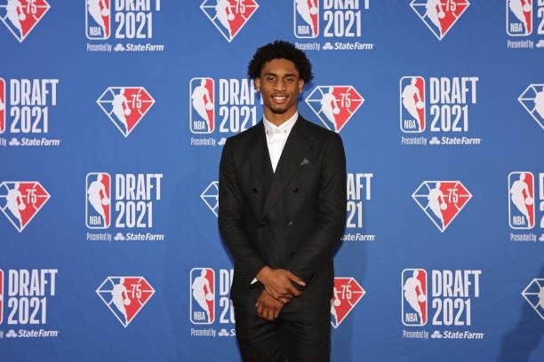 Keon Johnson arrives to the arena prior to the 2021 NBA Draft on July 29, 2021 at the Barclays Center, New York. NOTE TO USER: User expressly...
