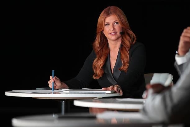 Reporter, Rachel Nichols talks during the 2021 NBA Draft on July 29, 2021 at the Barclays Center, New York. NOTE TO USER: User expressly acknowledges...