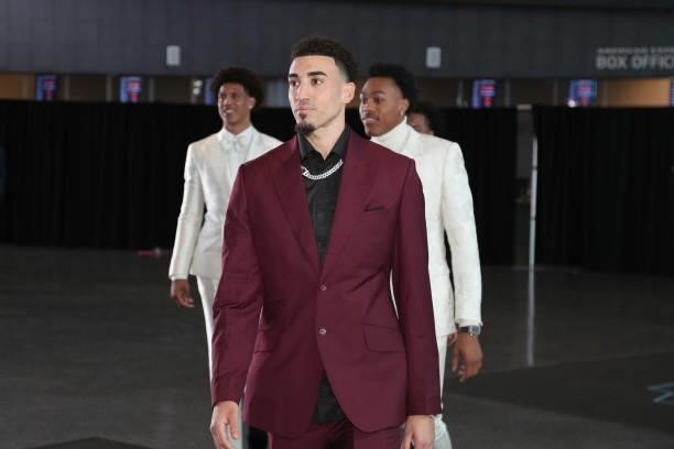 Chris Duarte arrives to the arena prior to the 2021 NBA Draft on July 29, 2021 at the Barclays Center, New York. NOTE TO USER: User expressly...