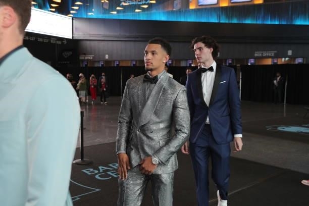 Jalen Suggs arrives to the arena prior to the 2021 NBA Draft on July 29, 2021 at the Barclays Center, New York. NOTE TO USER: User expressly...
