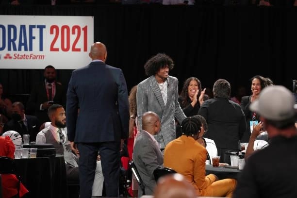 Jalen Green is selected second by the Houston Rockets during the 2021 NBA Draft on July 29, 2021 at the Barclays Center, New York. NOTE TO USER: User...