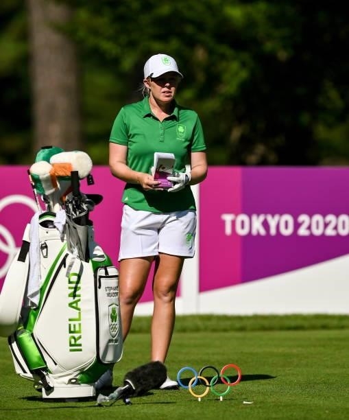 Saitama , Japan - 4 August 2021; Stephenie Meadow of Ireland on the 15th tee box during round one of the women's individual stroke play at the...