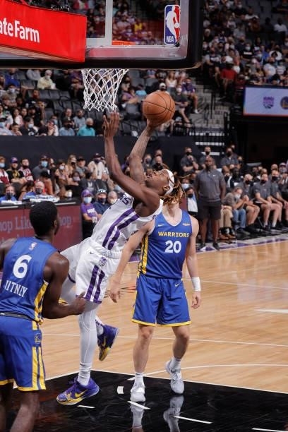 Steward of the Sacramento Kings shoots the ball against the Golden State Warriors during the 2021 California Classic Summer League on August 3, 2021...