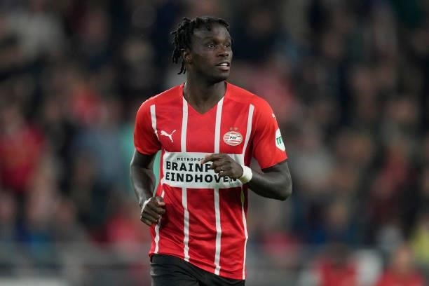 Bruma of PSV during the UEFA Champions League match between PSV v FC Midtjylland at the Philips Stadium on August 3, 2021 in Eindhoven Netherlands
