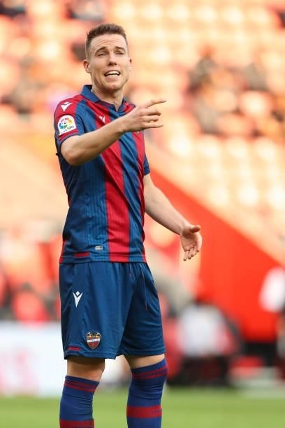 Carlos Clerc of Levante during the pre-season friendly between Southampton and Levante at St Mary's Stadium on August 4, 2021 in Southampton, England.