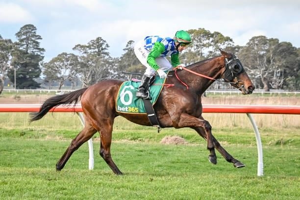 Stripped Back ridden by Brett Prebble wins the Oceanview Landscaping and Paving BM64 Hcp at Coleraine Racecourse on August 05, 2021 in Coleraine,...