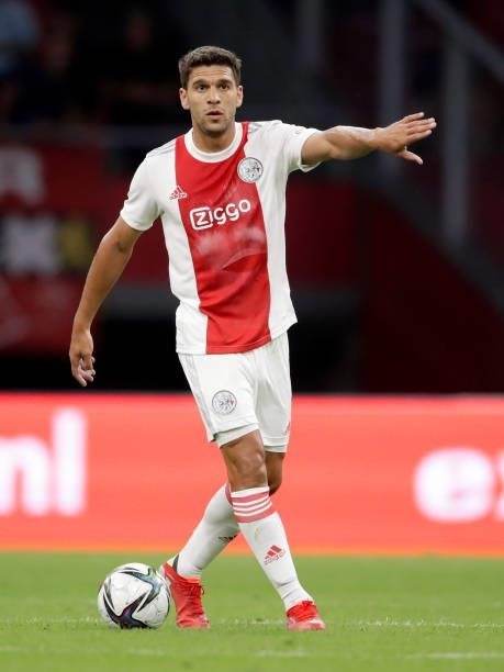 Lisandro Magallan of Ajax during the Club Friendly match between Ajax v Leeds United at the Johan Cruijff Arena on August 4, 2021 in Amsterdam...