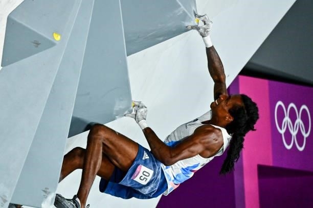Mickael MAWEM of France during the Men's Combined, Bouldering Qualification on August 5, 2021 in Tokyo, Japan.