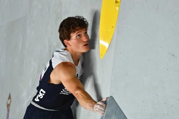 Nathaniel COLEMAN of USA during the Men's Combined, Bouldering Qualification on August 5, 2021 in Tokyo, Japan.