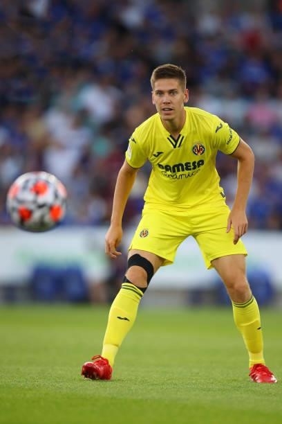 Juan Foyth of Villarreal CF during the Pre Season Friendly fixture between Leicester City and Villarreal at The King Power Stadium on August 4, 2021...